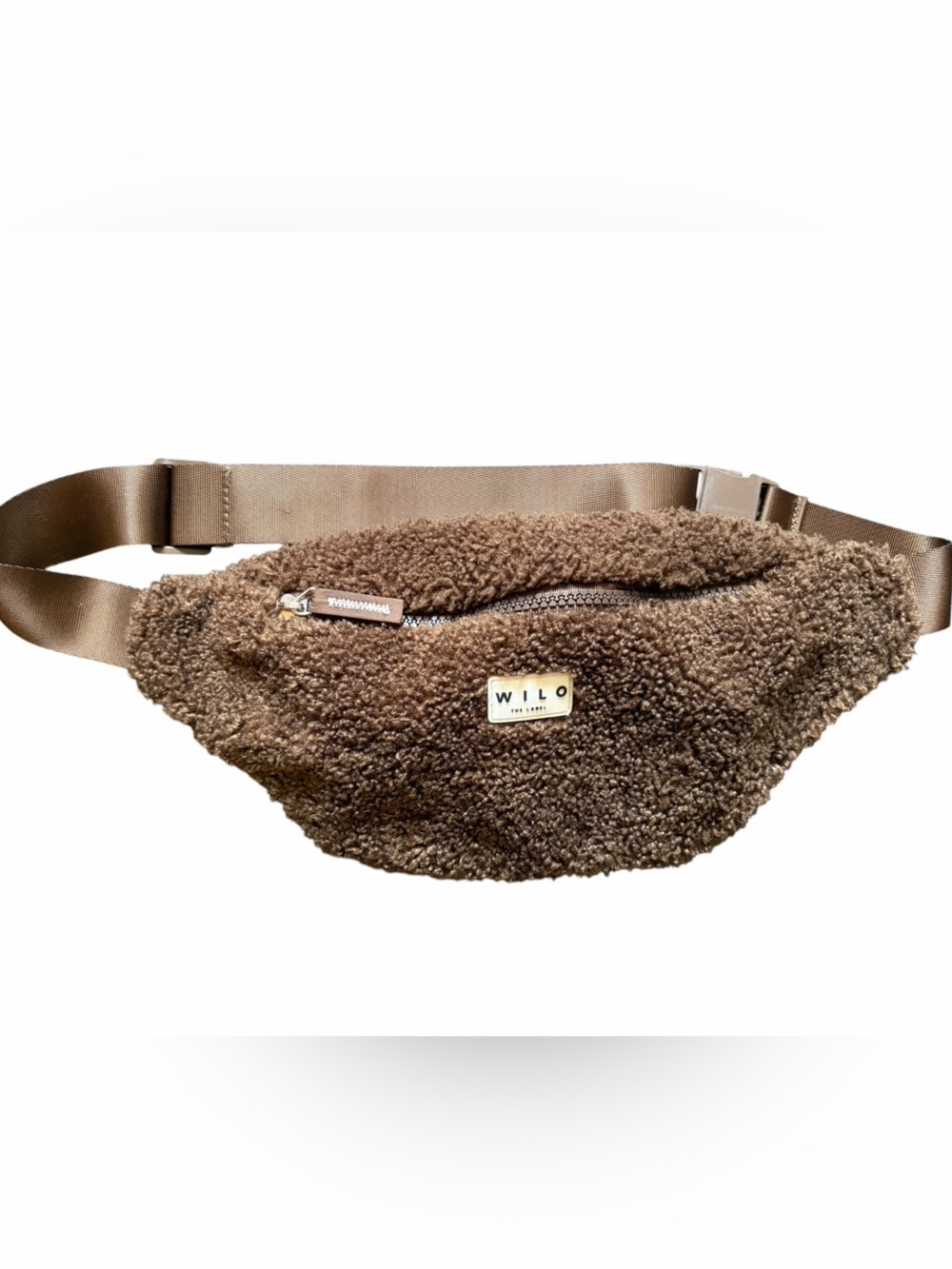 WILO Brown Sherpa Crossbody Sling Bag for Women